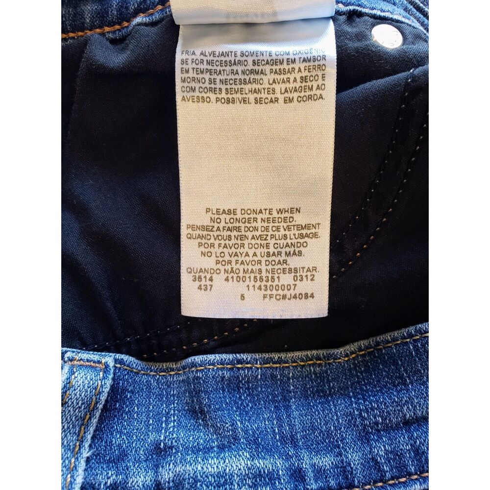 Levi's 524 Superlow Jeans Embroidered Pockets Blue Wash Size 11 Y2K Denim - Picture 8 of 8